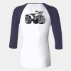 Ladies' Baby Rib Three-QuarterSleeve Contrast Raglan T-Shirt Thumbnail