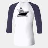 Ladies' Baby Rib Three-QuarterSleeve Contrast Raglan T-Shirt Thumbnail