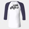 Ladies' Baby Rib Three-QuarterSleeve Contrast Raglan T-Shirt Thumbnail