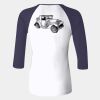 Ladies' Baby Rib Three-QuarterSleeve Contrast Raglan T-Shirt Thumbnail