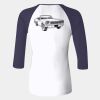 Ladies' Baby Rib Three-QuarterSleeve Contrast Raglan T-Shirt Thumbnail