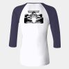 Ladies' Baby Rib Three-QuarterSleeve Contrast Raglan T-Shirt Thumbnail