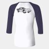 Ladies' Baby Rib Three-QuarterSleeve Contrast Raglan T-Shirt Thumbnail