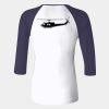 Ladies' Baby Rib Three-QuarterSleeve Contrast Raglan T-Shirt Thumbnail