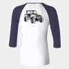 Ladies' Baby Rib Three-QuarterSleeve Contrast Raglan T-Shirt Thumbnail