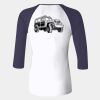 Ladies' Baby Rib Three-QuarterSleeve Contrast Raglan T-Shirt Thumbnail