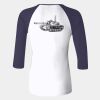 Ladies' Baby Rib Three-QuarterSleeve Contrast Raglan T-Shirt Thumbnail