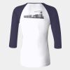 Ladies' Baby Rib Three-QuarterSleeve Contrast Raglan T-Shirt Thumbnail