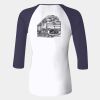 Ladies' Baby Rib Three-QuarterSleeve Contrast Raglan T-Shirt Thumbnail