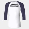 Ladies' Baby Rib Three-QuarterSleeve Contrast Raglan T-Shirt Thumbnail