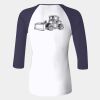 Ladies' Baby Rib Three-QuarterSleeve Contrast Raglan T-Shirt Thumbnail