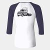 Ladies' Baby Rib Three-QuarterSleeve Contrast Raglan T-Shirt Thumbnail