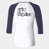 Ladies' Baby Rib Three-QuarterSleeve Contrast Raglan T-Shirt Thumbnail