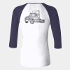 Ladies' Baby Rib Three-QuarterSleeve Contrast Raglan T-Shirt Thumbnail