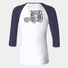 Ladies' Baby Rib Three-QuarterSleeve Contrast Raglan T-Shirt Thumbnail