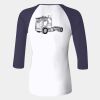 Ladies' Baby Rib Three-QuarterSleeve Contrast Raglan T-Shirt Thumbnail