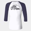 Ladies' Baby Rib Three-QuarterSleeve Contrast Raglan T-Shirt Thumbnail