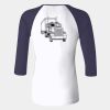 Ladies' Baby Rib Three-QuarterSleeve Contrast Raglan T-Shirt Thumbnail