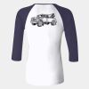 Ladies' Baby Rib Three-QuarterSleeve Contrast Raglan T-Shirt Thumbnail