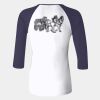 Ladies' Baby Rib Three-QuarterSleeve Contrast Raglan T-Shirt Thumbnail