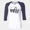 Ladies' Baby Rib Three-QuarterSleeve Contrast Raglan T-Shirt Thumbnail