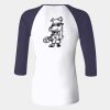 Ladies' Baby Rib Three-QuarterSleeve Contrast Raglan T-Shirt Thumbnail