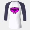 Ladies' Baby Rib Three-QuarterSleeve Contrast Raglan T-Shirt Thumbnail