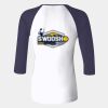 Ladies' Baby Rib Three-QuarterSleeve Contrast Raglan T-Shirt Thumbnail