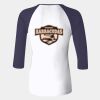 Ladies' Baby Rib Three-QuarterSleeve Contrast Raglan T-Shirt Thumbnail