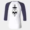 Ladies' Baby Rib Three-QuarterSleeve Contrast Raglan T-Shirt Thumbnail