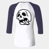 Ladies' Baby Rib Three-QuarterSleeve Contrast Raglan T-Shirt Thumbnail