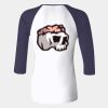 Ladies' Baby Rib Three-QuarterSleeve Contrast Raglan T-Shirt Thumbnail