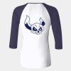 Ladies' Baby Rib Three-QuarterSleeve Contrast Raglan T-Shirt Thumbnail