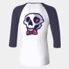 Ladies' Baby Rib Three-QuarterSleeve Contrast Raglan T-Shirt Thumbnail