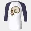 Ladies' Baby Rib Three-QuarterSleeve Contrast Raglan T-Shirt Thumbnail