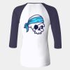 Ladies' Baby Rib Three-QuarterSleeve Contrast Raglan T-Shirt Thumbnail