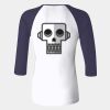 Ladies' Baby Rib Three-QuarterSleeve Contrast Raglan T-Shirt Thumbnail