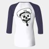 Ladies' Baby Rib Three-QuarterSleeve Contrast Raglan T-Shirt Thumbnail