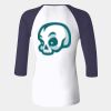 Ladies' Baby Rib Three-QuarterSleeve Contrast Raglan T-Shirt Thumbnail