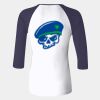 Ladies' Baby Rib Three-QuarterSleeve Contrast Raglan T-Shirt Thumbnail