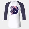 Ladies' Baby Rib Three-QuarterSleeve Contrast Raglan T-Shirt Thumbnail