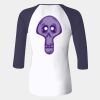 Ladies' Baby Rib Three-QuarterSleeve Contrast Raglan T-Shirt Thumbnail