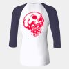 Ladies' Baby Rib Three-QuarterSleeve Contrast Raglan T-Shirt Thumbnail