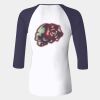 Ladies' Baby Rib Three-QuarterSleeve Contrast Raglan T-Shirt Thumbnail