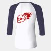 Ladies' Baby Rib Three-QuarterSleeve Contrast Raglan T-Shirt Thumbnail