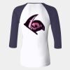 Ladies' Baby Rib Three-QuarterSleeve Contrast Raglan T-Shirt Thumbnail