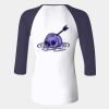 Ladies' Baby Rib Three-QuarterSleeve Contrast Raglan T-Shirt Thumbnail