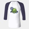 Ladies' Baby Rib Three-QuarterSleeve Contrast Raglan T-Shirt Thumbnail