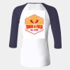 Ladies' Baby Rib Three-QuarterSleeve Contrast Raglan T-Shirt Thumbnail