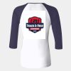 Ladies' Baby Rib Three-QuarterSleeve Contrast Raglan T-Shirt Thumbnail